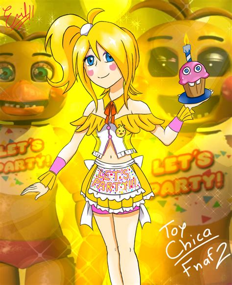 Fnaf 2 Toy Chica Fan Art By Emil Inze On Deviantart