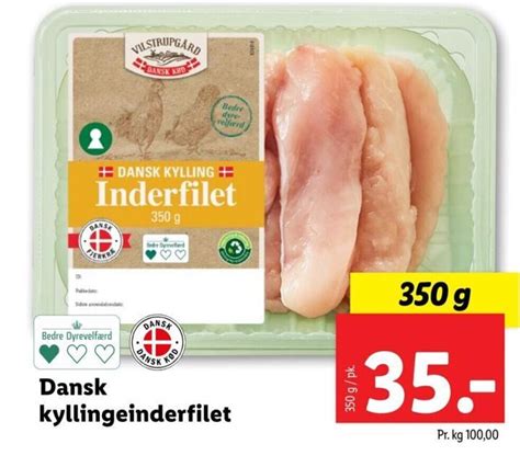 Dansk Kyllingeinderfilet Tilbud Hos Lidl