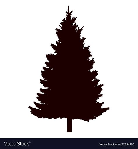 Pine Tree Silhouette Tree High Quality Royalty Free Vector