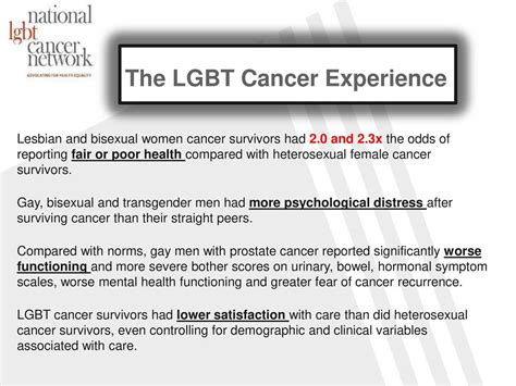 Cancer Care And The Lgbt Community Ppt Download