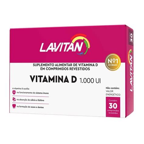 Lavitan Vitamina D 1000UI 30 Comprimidos Cimed ONE Pharma