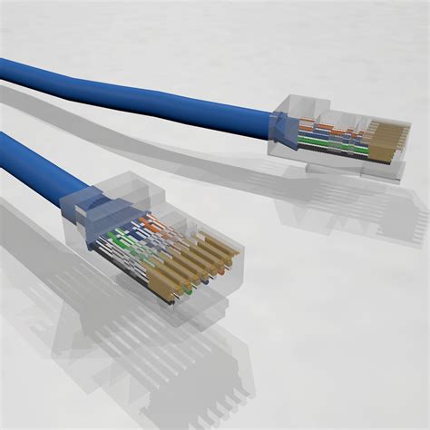 Ethernet Lan Cable With Dynamic Spline 3d Model 5 C4d Free3d