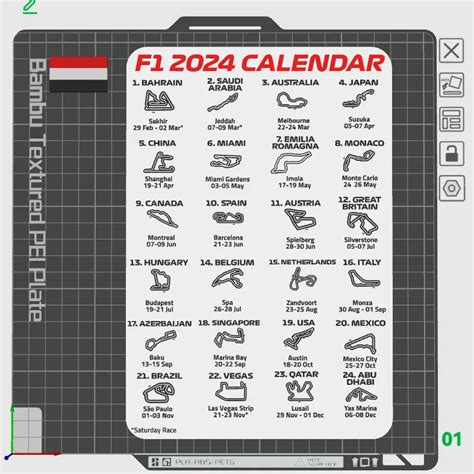 Formula 1 2024 Schedule Calendar 2024 Bessy Charita