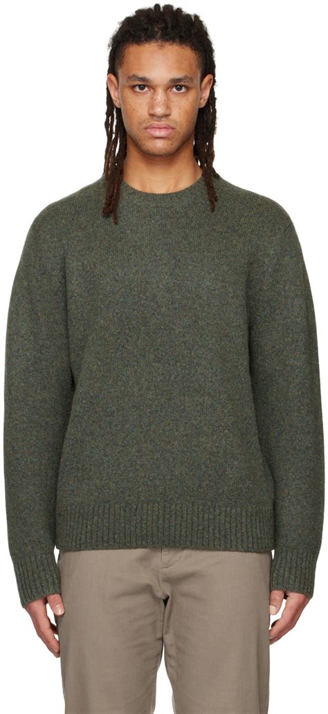 Green Crewneck Sweater By Vince On Sale