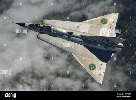 Saab 37 Viggen is Swedish aircraft Stock Photo - Alamy