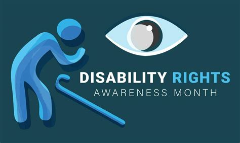 Disability Rights Awareness Month Background Banner Card Poster