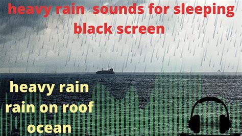 Rain Sounds For Sleeping Black Screen No Thunder Relax With Heavy Rain