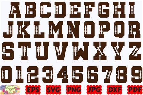 Football Font SVG | Football Alphabet SVG | Football Letters