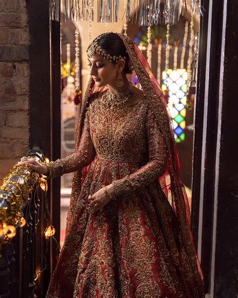 Red Pakistani Bridal Dress Lehenga Style Pakistani Wedding Dress