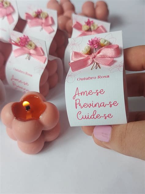 Und Vela Bubble Personalizada Outubro Rosa Elo