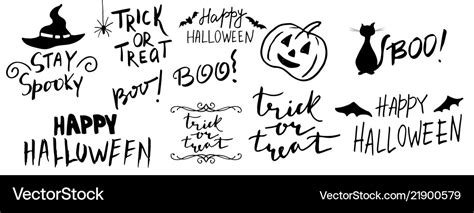 Happy Halloween Hand Drawn Creative Calligraphy Vector Image