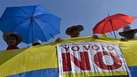 Colombia Referendum Voters Reject Farc Peace Deal BBC News