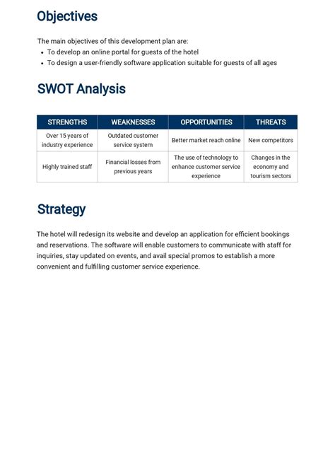 Software Development Plan Template