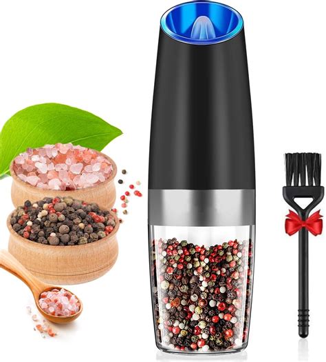 Gravity Electric Pepper And Salt Grinder Set Battery Powered With LED