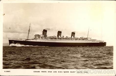 Cunard White Star Line Rms Queen Mary Steamers