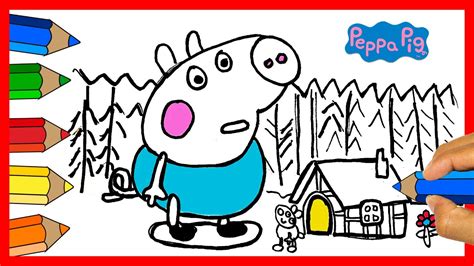 Como Dibujar A Peppa Pig George Pig El Gigante Peppa La Cerdita