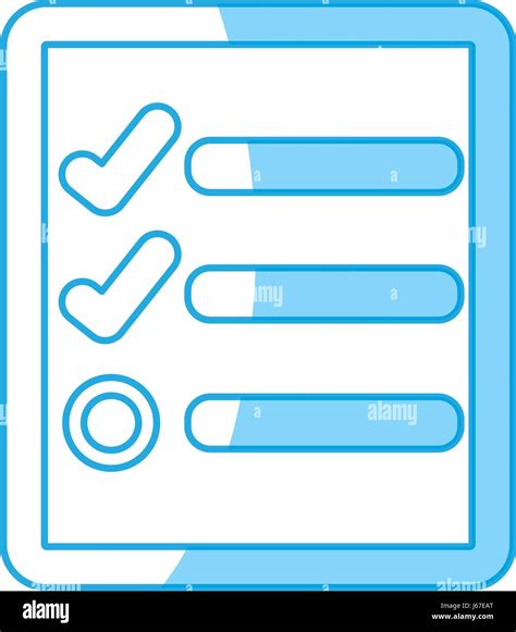 Checkliste Dokument Blatt Stock Vektorgrafik Alamy