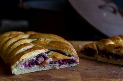 Braided Bread With Blueberry And Cream Cheese Filling Gday Soufflé