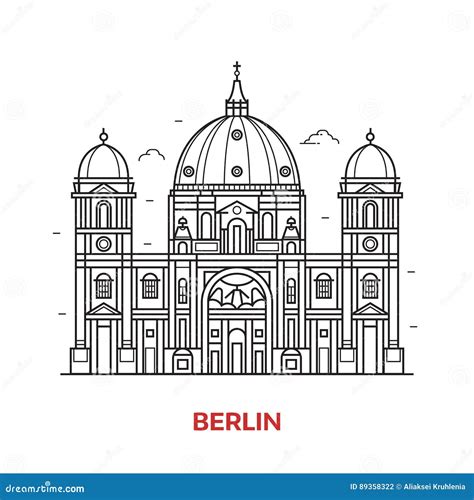 Berlin Landmark Vector Icon Vektor Illustrationer Illustration Av