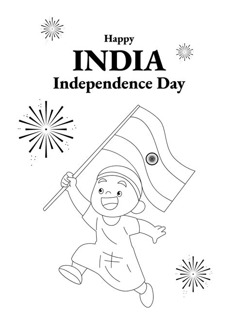 Free India Independence Day Drawing for Kids Template - Edit Online ...