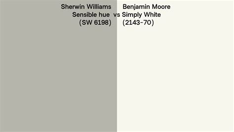 Sherwin Williams Sensible Hue Sw 6198 Vs Benjamin Moore Simply White