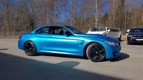 BMW M4 Convertible Ocean Shimmer Satin Wrap WrapStyle