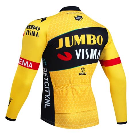 Maillot vélo hiver pro JUMBO Visma 2023 Tenuevelo