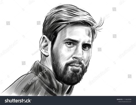 Lionel Messi An Argentine Professional Footballer Vector Portrait