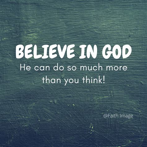 Believe In God