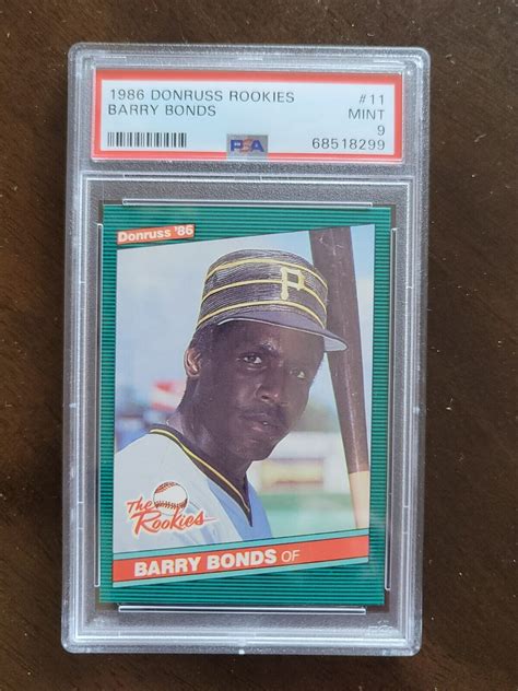 Barry Bonds Giants Pirates Donruss Rookies Rc Psa Mint Ebay