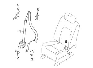 86843 1AA0B Seat Belt Receptacle 2009 2014 Nissan Murano