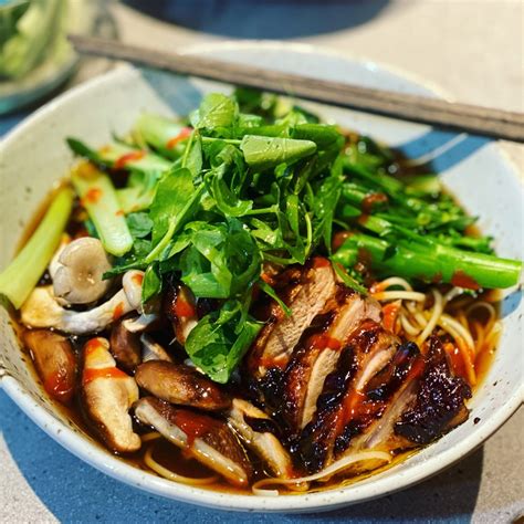 Chinese BBQ Duck, Mushroom & Noodle Soup — Em's Food For Friends