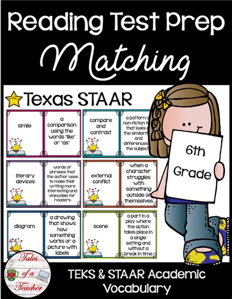 6th Grade STAAR Reading Matching Test Prep - Amped Up Learning