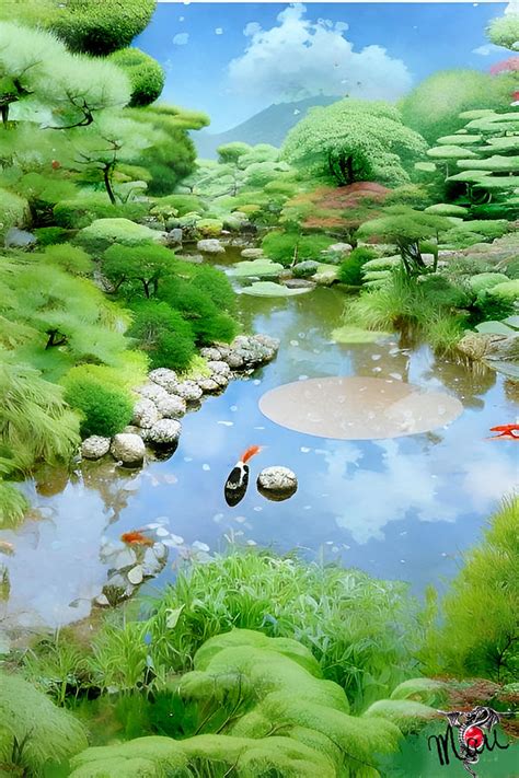 Japanese Garden Digital Art by Mary Norris - Fine Art America