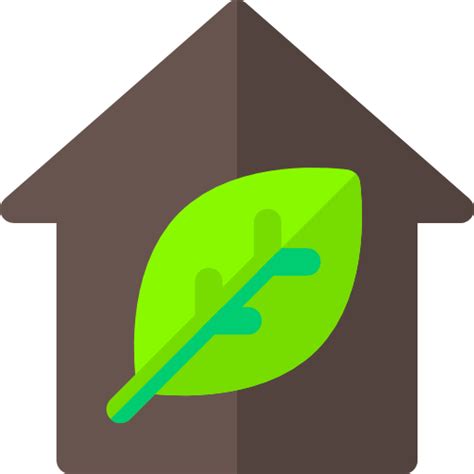 Green Home Icon Basic Rounded Flat