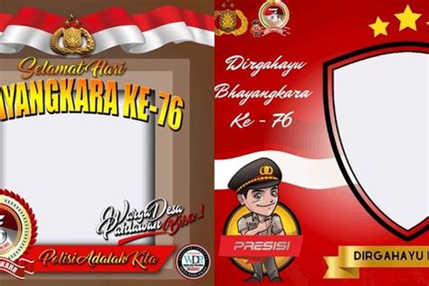 Link Twibbon Gratis Hut Bhayangkara Ke Tahun Kartu Ucapan