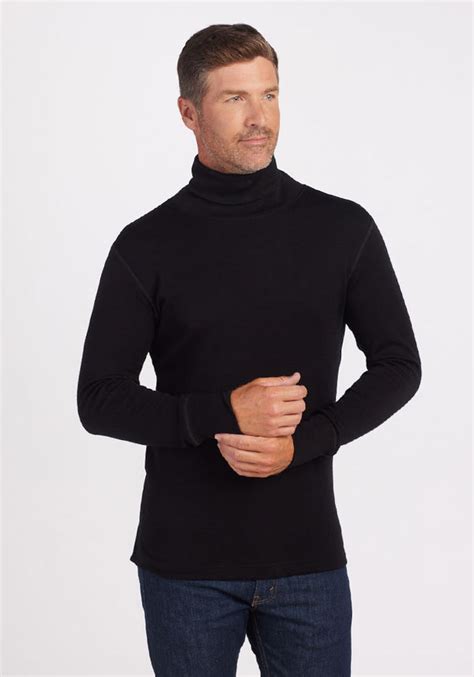 Mens Merino Wool Turtleneck - Base Layer Turtleneck - Free Shipping - Woolx