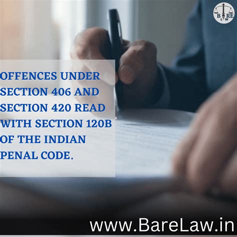 OFFENCES UNDER SECTION 406 AND SECTION 420 READ WITH SECTION 120B OF