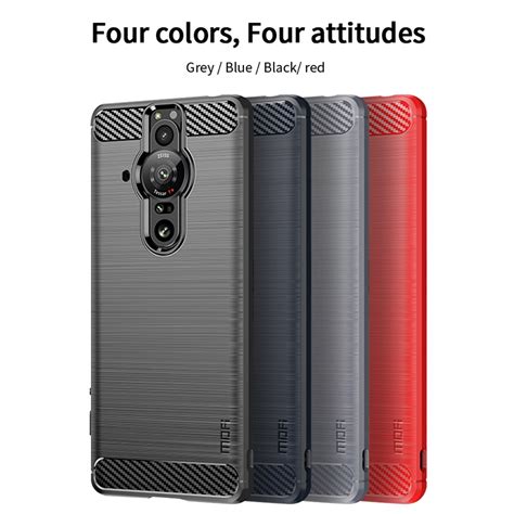 For Sony Xperia Pro I MOFI Gentleness Brushed Carbon Fiber Soft TPU