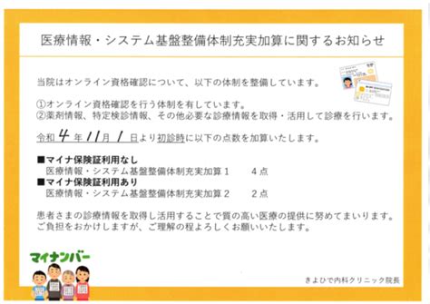 医療情報・システム基盤整備体制充実加算の算定について