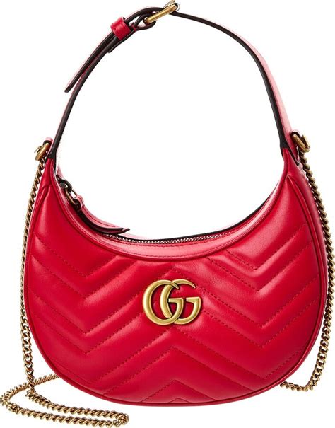 Gucci Gg Marmont Half Moon Shaped Mini Leather Crossbody Shopstyle