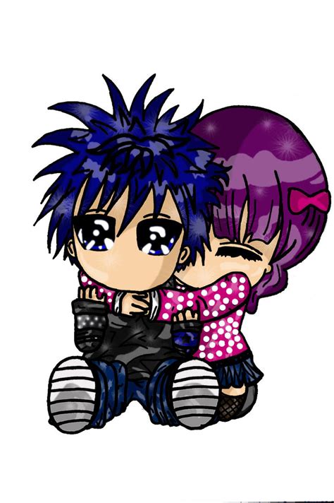 Cute Chibi Couple Highlighted by x-xAnimeNerdx-x on DeviantArt