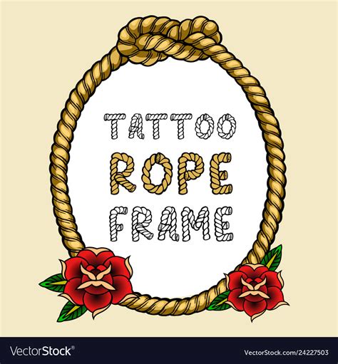 Tattoo Rope Frame Royalty Free Vector Image Vectorstock