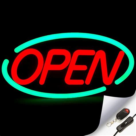 Buy Large Flashing Led Neon Open Sign Light For Businesses With Remote