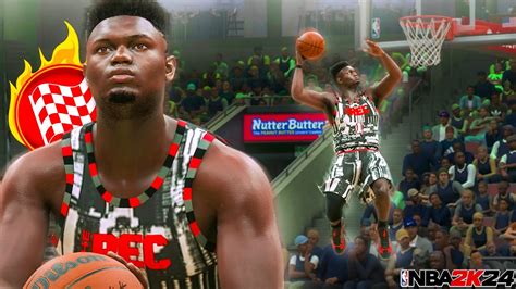 ZION WILLIAMSON BUILD In The REC TRIPLE DOUBLE DEBUT GAME NBA 2K24