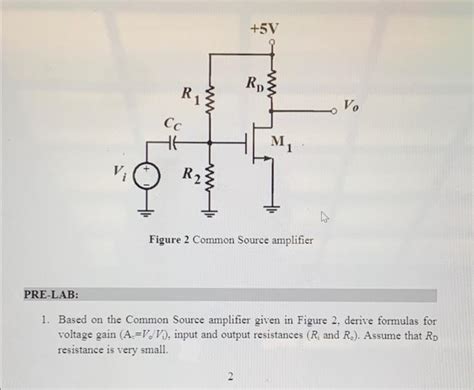 Solved Figure 2 Common Source Amplifier RE LAB 1 Based On Chegg