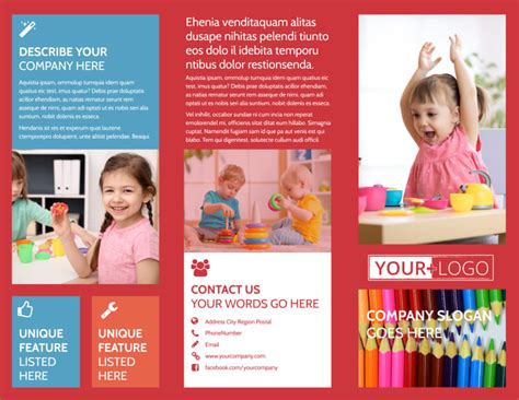 Early Start Daycare Brochure Template Mycreativeshop