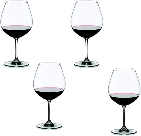 Riedel Vinum Burgundypinot Glasses Set Of 4 24 Ounces Red Wine Glasses Mixed