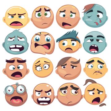 Emotion Face, Sticker Clipart All Facial Expressions Emoji Vector Free Cartoon, Sticker, Clipart ...