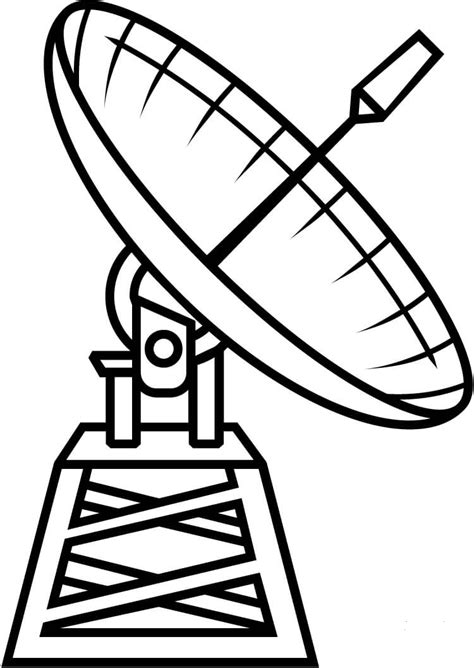 Radio Telescope Coloring Page ColouringPages